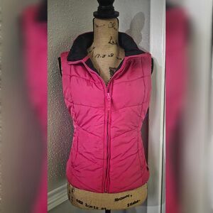 Y2K Aeropostale Pink Puffer Vest Women's Medium McBling
